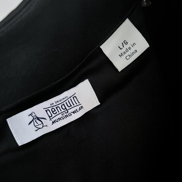 NWT Original Penguin 1/4 Zip Golf Pullover Black Men's Size Large - Picture 7 of 7